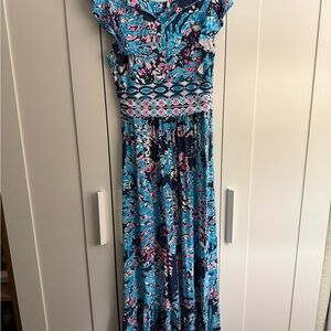 Lilly Pulitzer Blue and Pink Floral Dress